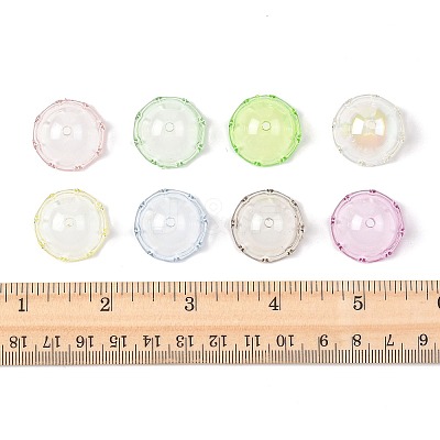 20Pcs UV Plating Acrylic Bead Caps OACR-FS0002-44-1