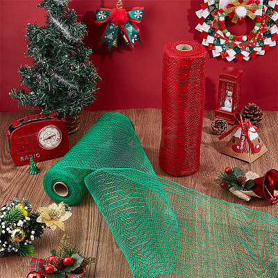 2 Rolls 2 Colors Plastic Veil Netting DIY-BC0012-99-1