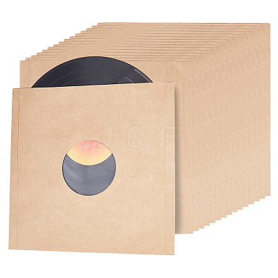 Kraft Paper Vinyl Record Packing Bags AJEW-WH0596-663B-1