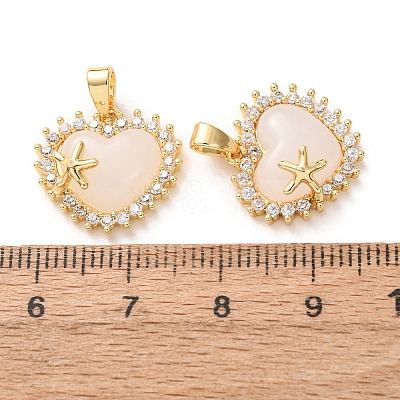 Brass Micro Pave Clear Cubic Zirconia Pendants KK-A304-26G-1