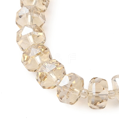 Transparent Electroplate Glass Beads Strands EGLA-P062-01A-PL03-1