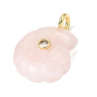 Natural Rose Quartz Carved Pendants G-C282-01K-1