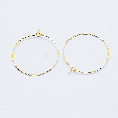 Long-Lasting Plated Brass Hoop Earrings Findings LS-KK-K204-179G-NF-1