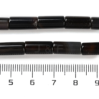 Natural Black Agate Beads Strands G-NH0019-A02-01-1