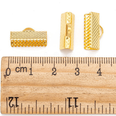 Iron Ribbon Crimp Ends E183-G-1