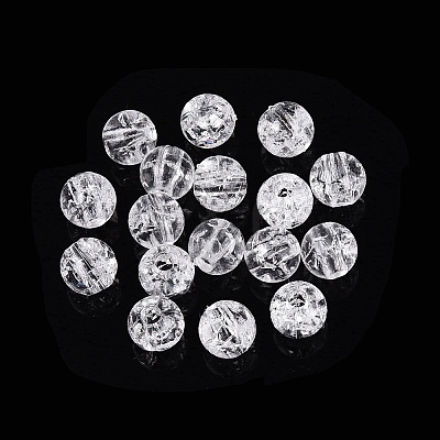 Transparent Crackle Acrylic Beads MACR-ZX026-6MM-01-1