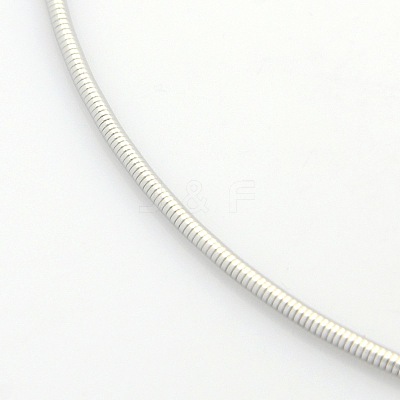 Non-Tarnish Casual Style 304 Stainless Steel Snake Chain Choker Necklaces X-STAS-O037-05-1