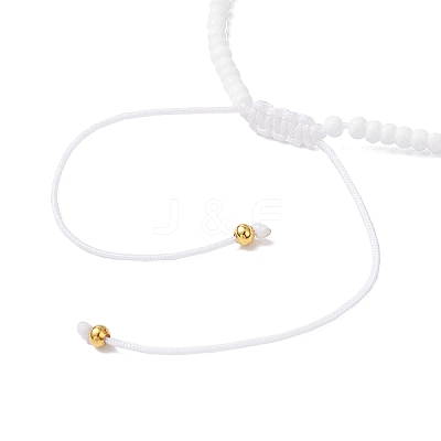Glass Seed Beads Braided Bead Bracelets BJEW-MZ00211-05-1
