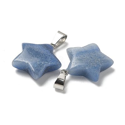 Natural Blue Aventurine(Dyed & Heated) Pendants G-B127-12P-14-1