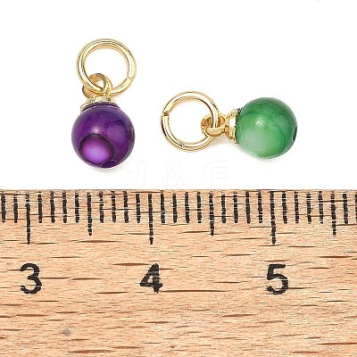 Dyed Natural Freshwater Shell Pendants PALLOY-JF05339-01-1
