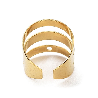 304 Stainless Steel Ear Cuff Findings STAS-Q305-01E-G-1