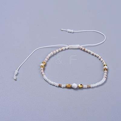 Adjustable Nylon Thread Braided Beads Bracelets BJEW-JB04379-01-1