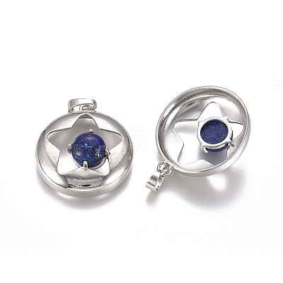 Natural Lapis Lazuli Pendants G-L512-S04-1
