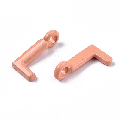 Spray Painted Alloy 2-Loop Link Pendants X-PALLOY-T075-48L-RS-1