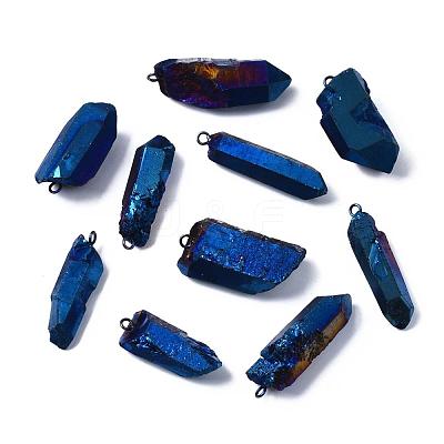 PVD Vacuum Plating Natural Quartz Crystal Pendants G-R461-07C-1