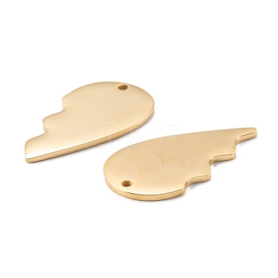 304 Stainless Steel Split Pendants STAS-G251-07D-G-1