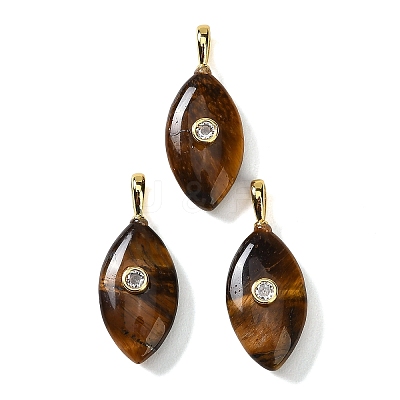 Natural Tiger Eye Pendants GG-CBA1AE1-02G-03-1