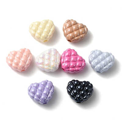 Opaque Acrylic Waffle Beads MACR-M025-05-1