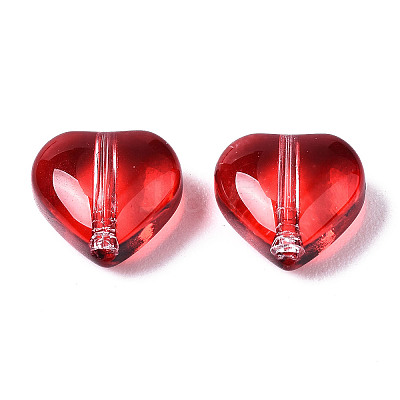 Transparent Spray Painted Glass Beads LS-X-GGLA-S054-012A-02-1