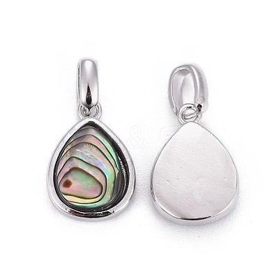 Natural Abalone Shell/Paua ShellCharms BSHE-F011-03B-P-1