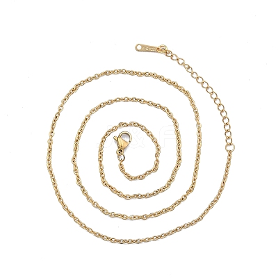 304 Stainless Steel Cable Chains Necklace for Men Women NJEW-N050-A04-G20-1