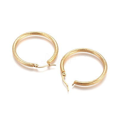 304 Stainless Steel Geometric Hoop Earrings STAS-D171-16A-G-1