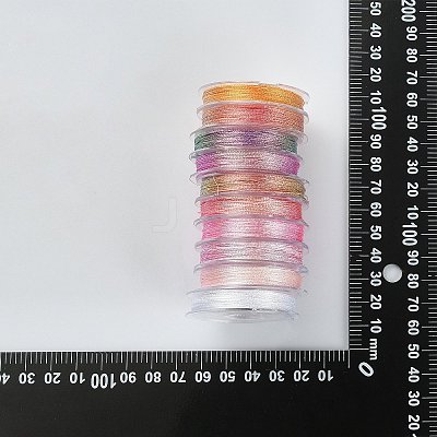 10 Rolls 3-Ply Polyester Metallic Threads MCOR-CJ0001-07A-1
