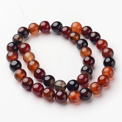 Natural Agate Beads Strands G-D845-02-8mm-1