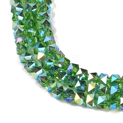 Electroplate Glass Beads Strands GLAA-Q105-02I-1