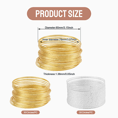2Pcs 2 Colors Textured Iron Memory Beading Wire for Wire Wrap DIY Jewelry Making MW-TA0001-06B-1