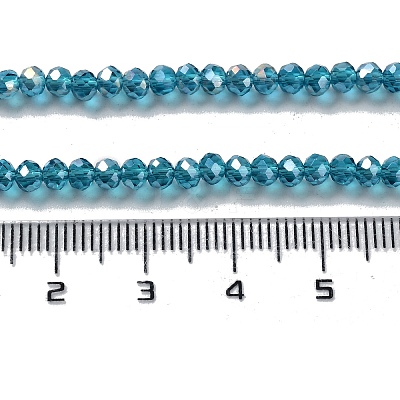 Electroplate Glass Beads Strands X-EGLA-R048-3mm-17-1