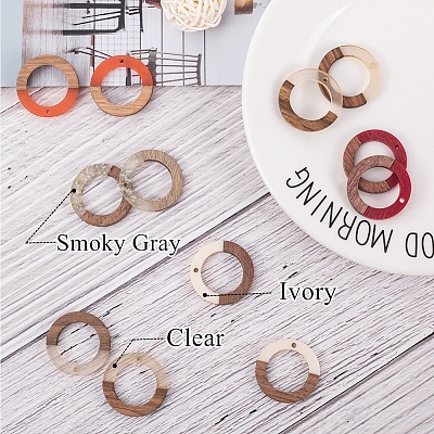 Resin & Wood Pendants RESI-OL0001-10A-1