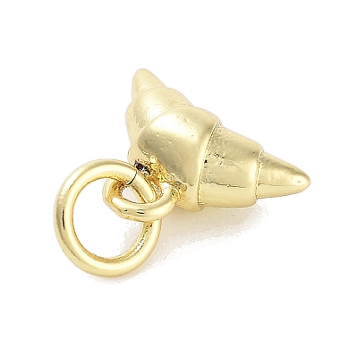 Rack Plating Croissant Brass Pendants X-KK-M293-02G-1