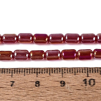 Electroplate Transparent Glass Beads Strands EGLA-Q132-03A-A05-1