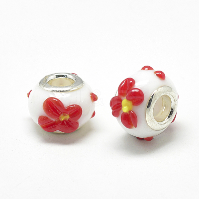 Handmade Lampwork European Beads LAMP-Q029-03D-1