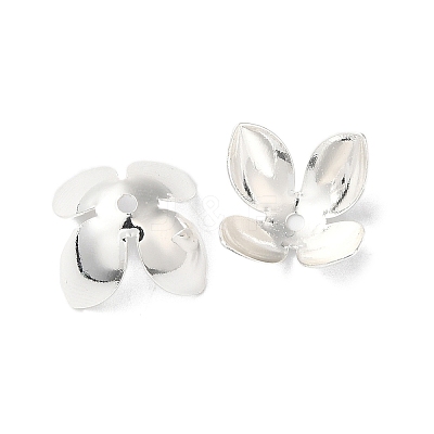 Rack Plating Brass Flower Bead Caps KK-K381-06B-S-1