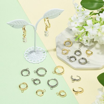 16Pcs 201 Stainless Steel Huggie Hoop Earrings Findings STAS-FS0002-26A-1