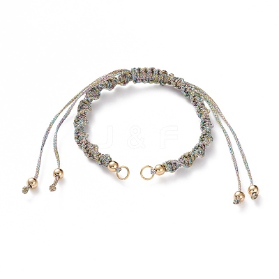 Adjustable Polyester Braided Cord Bracelet Making AJEW-JB00848-08-1