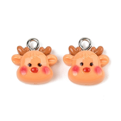 Christmas Theme Opaque Resin Pendants RESI-S08-02P-1