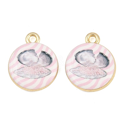 Ocean Theme Printed Alloy Pendants AL-CBA49CA-08E-1