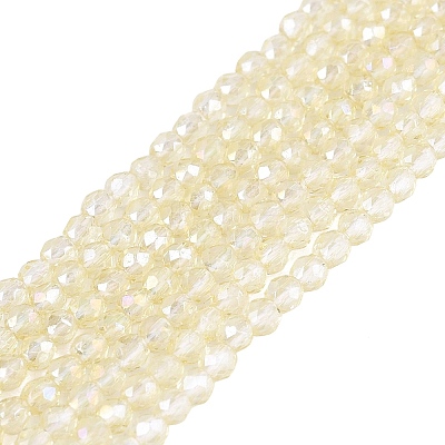Transparent Glass Beads Strands EGLA-N028-01A-A09-1