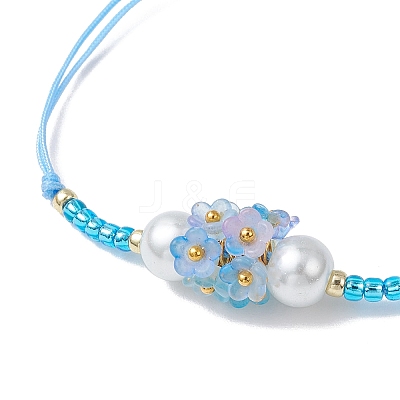 Adjustable Nylon Cord Braided Beads Bracelets BJEW-MZ00170-06-1