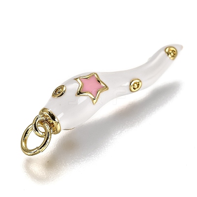 Brass Enamel Pendants X-KK-B026-15G-C-1