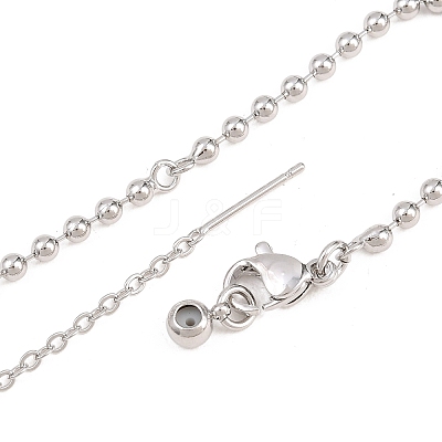 2.5MM Brass Ball Chain Bracelet Making KK-D238-03P-01-1