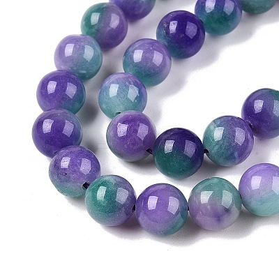 Dyed Natural White Jade Beads Strands G-T138-10mm-210-8-1
