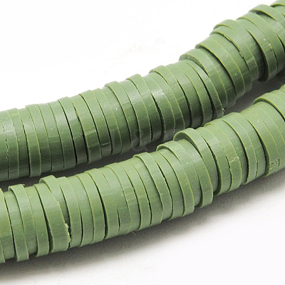 Handmade Polymer Clay Beads X-CLAY-R067-6.0mm-43-1