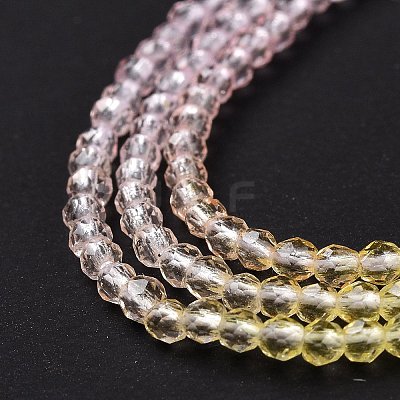 Transparent Gradient Color Glass Beads Strands GLAA-G101-2mm-17-1