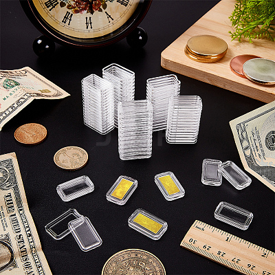 Acrylic Packing Boxes with Lids for Gold Bar CON-WH0085-142-1