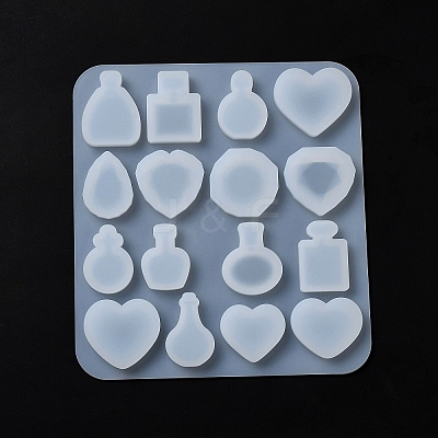 Perfume Bottle/Heart Cabochon DIY Silicone Molds X1-DIY-F139-02-1