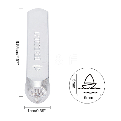 Iron Metal Stamps AJEW-BC0001-60-007-1